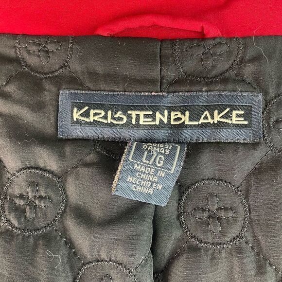 Kristen Blake Red Full Zip Jacket Size L EUC - Picture 8 of 9